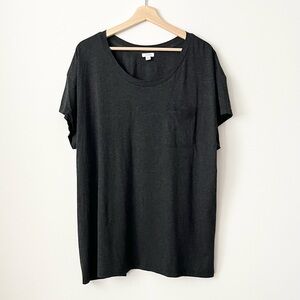 Cuyana Women's Charcoal Gray T-Shirt Top XL Classic Minimalist Quiet Luxury